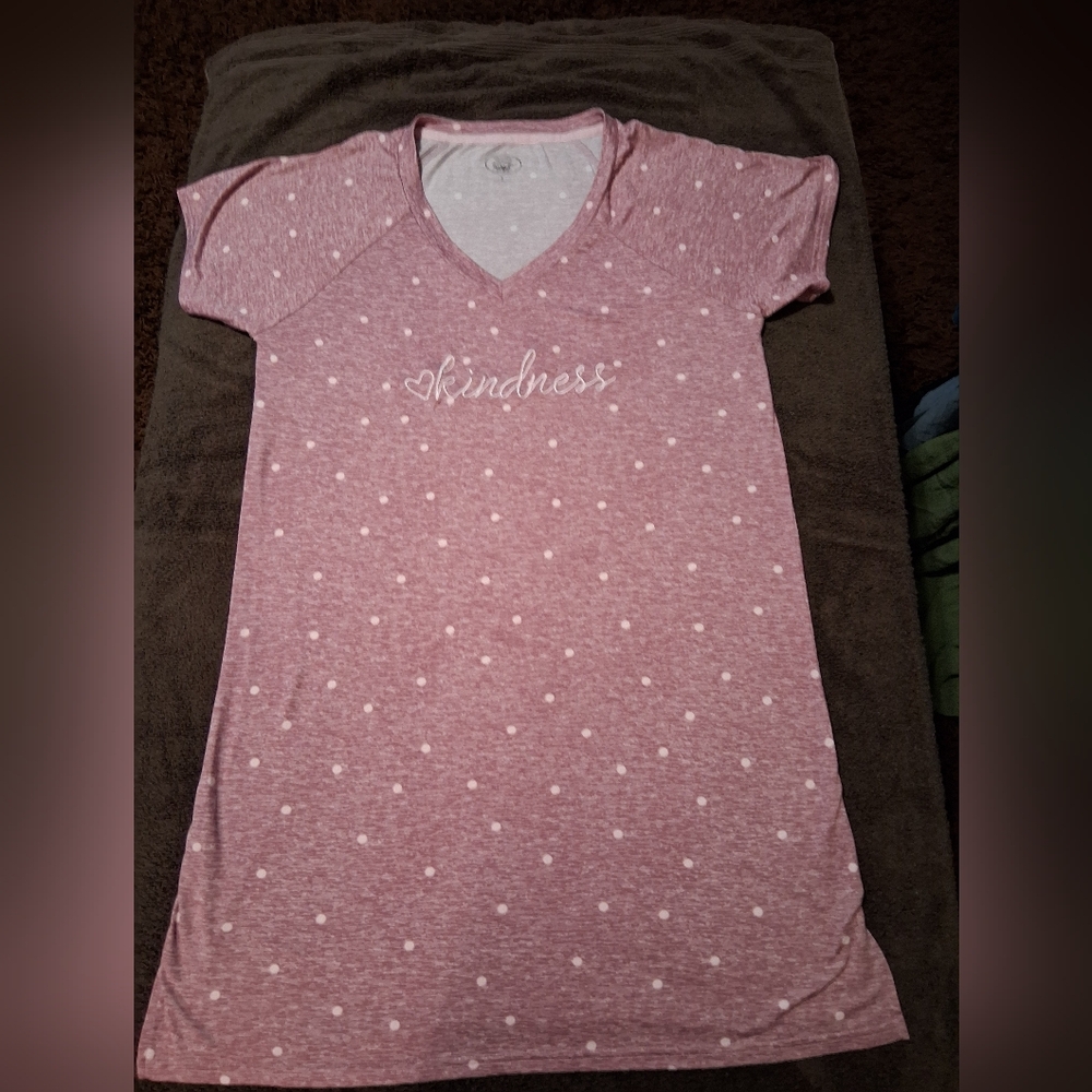 Laura Ashley Size Small Pink Kindness Pajama Lounge Shirt